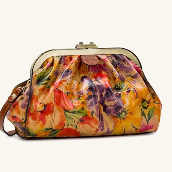PATRICIA NASH Verbania Frame Leather Crossbody Rainforest Floral AUTHENTIC NWT - Picture 8 of 11